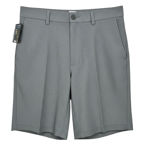 Roundtree & Yorke Other - Roundtree & Yorke Mens Performance Flat Front Shorts Gray Waist 34 Inseam 9